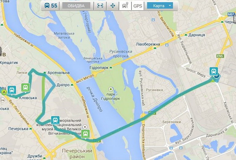 Следи за транспортом онлайн