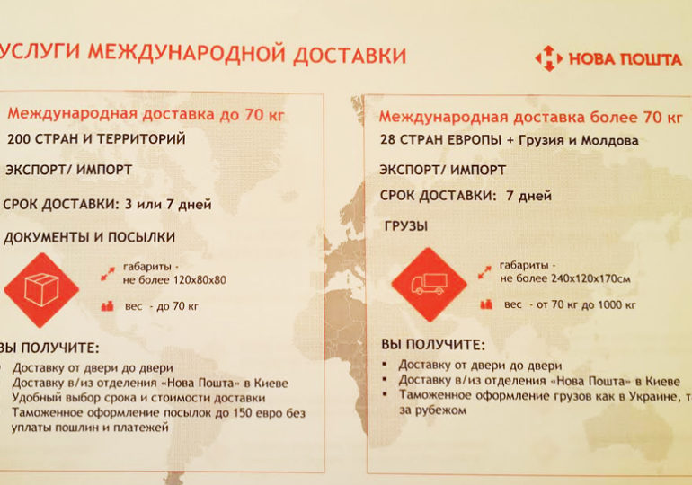 Новая почта запускает международную доставку