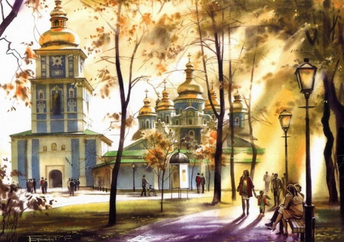 Нарисованный Киев: русалки в масле