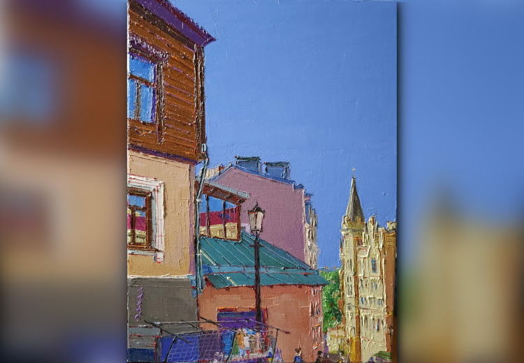 Рожевий та золотий. Яким бачить Київ художник Олег Савка